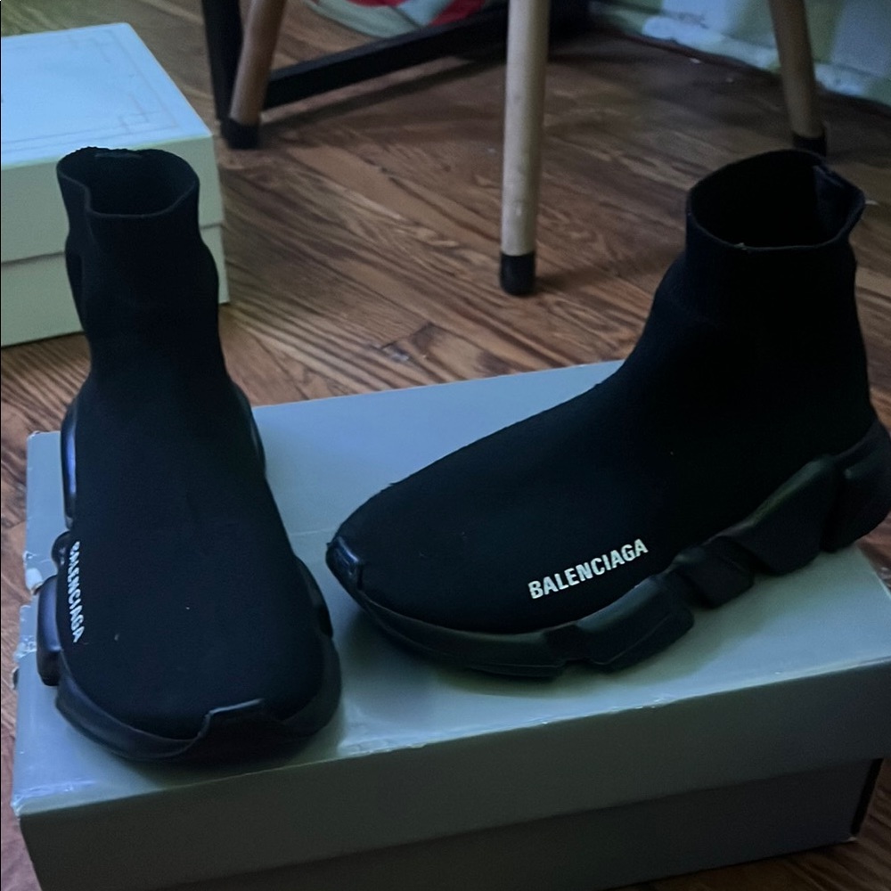 Balenciaga Black Speed Trainer Sneakers